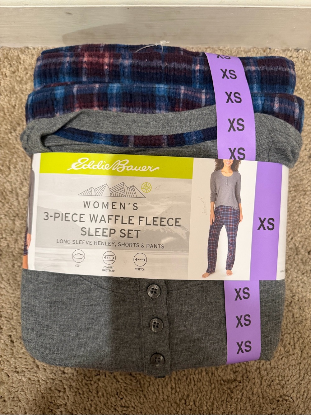 Eddie Bauer Women's 3-Piece Fleece Sleep Set sizeXS